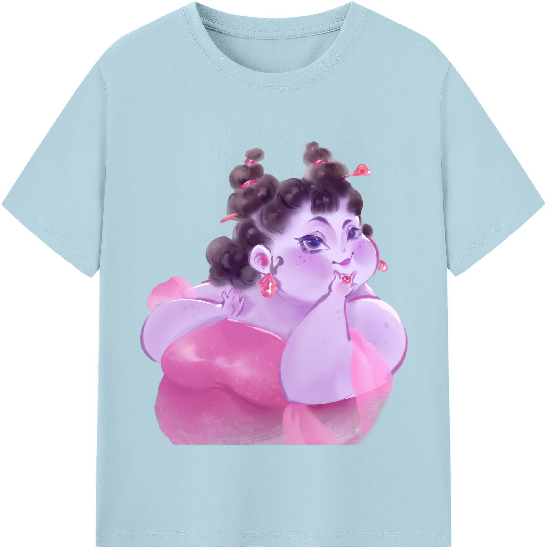 （画像用） Ne Zha 2 ナタ 魔童の大暴れ 綿100％半袖Tシャツ（フロントプリント）